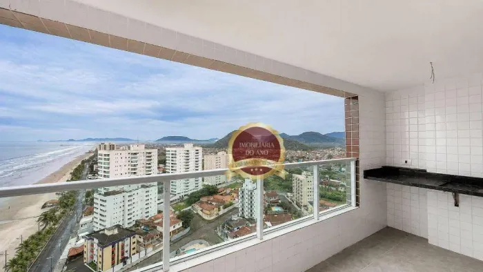 Apartamento com 2 quartos à venda em Mongaguá | 67,55m² | 1 suíte | vista lateral mar | la