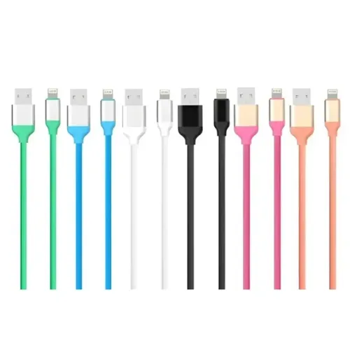 Cabo Colorido Emborrachado 1,2 Metros - USB para iPhone Lightning