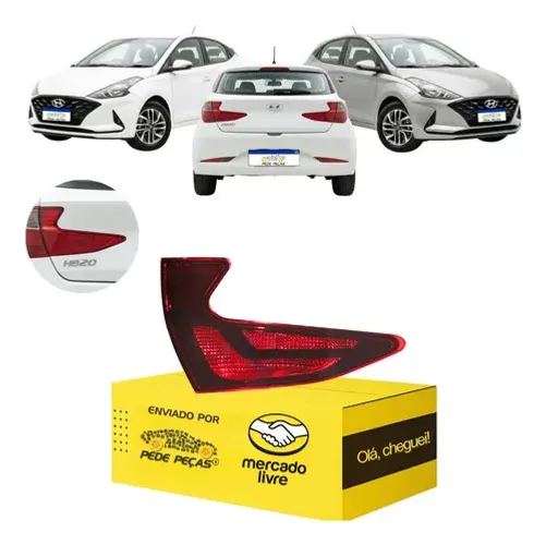 Lanterna Sinaleira Tampa Hb20 Hatch 2020 2021 2022 Fume L.e Esquerdo/motorista Fume