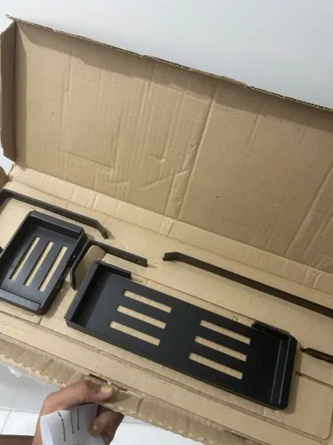 Kit Acessórios Para Banheiro Preto Fosco 5 Peças Stander