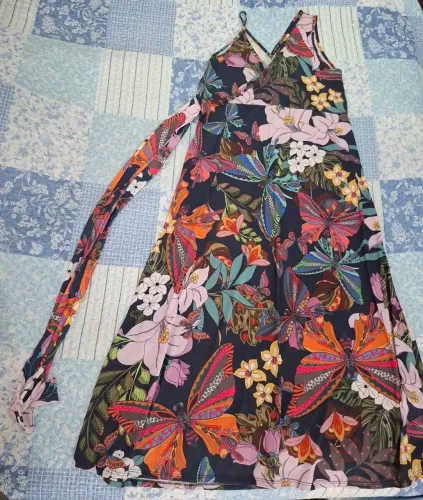 Vestido longo zinzane estampado g