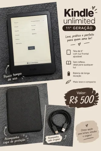 Kindle Unlimited 11ª Geração ? Pouco Usado | R$ 500
