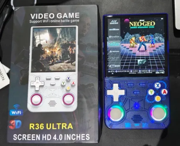 Console Portátil R36 Ultra 64 Gb Ips Tela 4 Wifi Azul