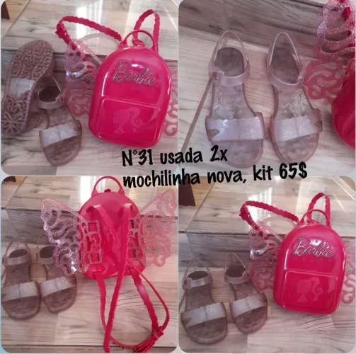Sandália da Barbie + bolsa N°31