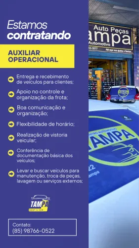 Vaga emprego Operacional de Locadora de Veículos