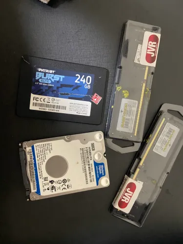 2x Memória DDR4 4Gb | 1X SSD 240 Gb | HD 500 Gb