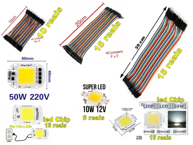 arduino Cabo Jumper 20cm Macho X macho