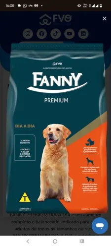 Ração bomguy carne e Fanny 25kg