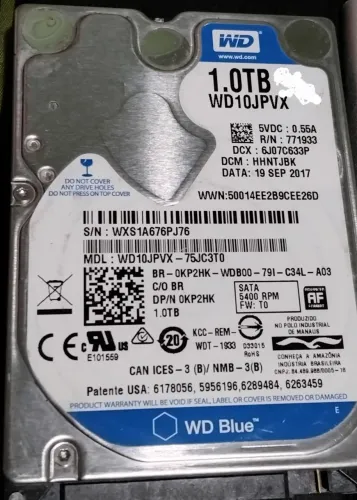 HD 1TB NOTBOOK SOMENTE 4 UNIDADES