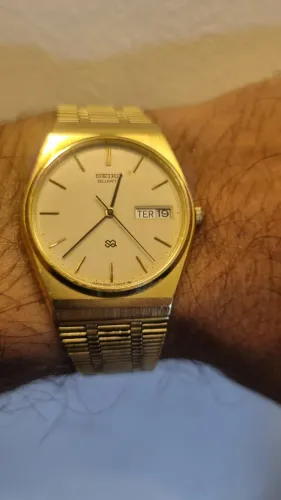 Relogio seiko Qtz,banhado a ouro 18k,funcionamentoimpecável. Vintage..