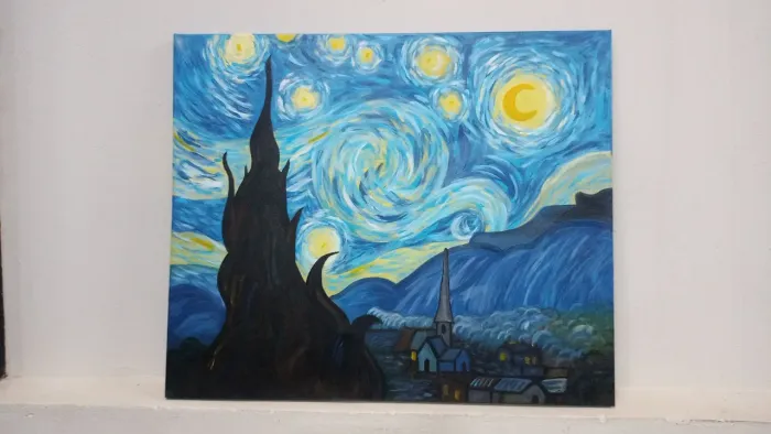 Quadro Van Gogh(noite estrelada) réplica artesanal