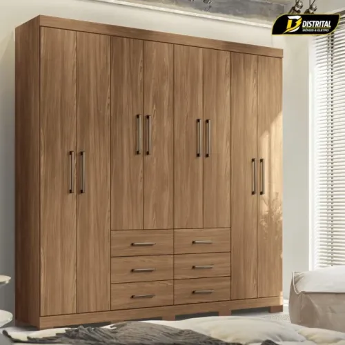 Guarda Roupa Casal Liverpool 8 Portas 6 Gavetas Novo