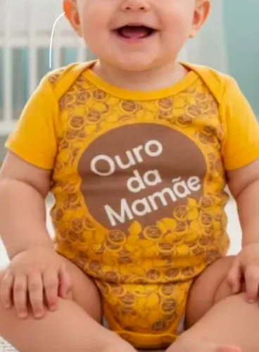 Roupinha para Bebe bodie ouro da mamãe  Novo