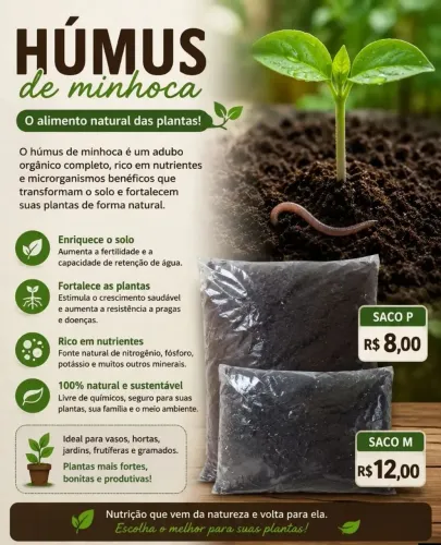 Terra vegetal, adubo , húmus de minhoca , substrato para rosa do deserto