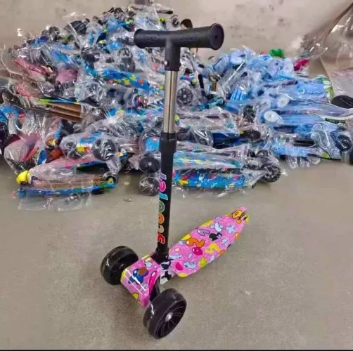 Patinete Infantil 3 Rodas De Led Dobrável Scooter crianças