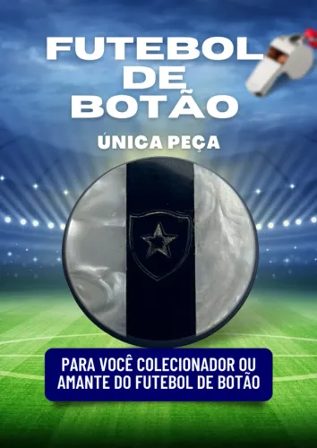 Botão Galalite Botafogo RJ - Década 80