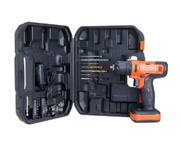 Parafusadeira e Furadeira de Impacto 10mm com 28 Acessórios 12V Black Decker - ES