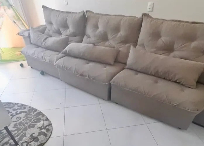 Sofá Perfeito - Chaise tripartido - higienizado