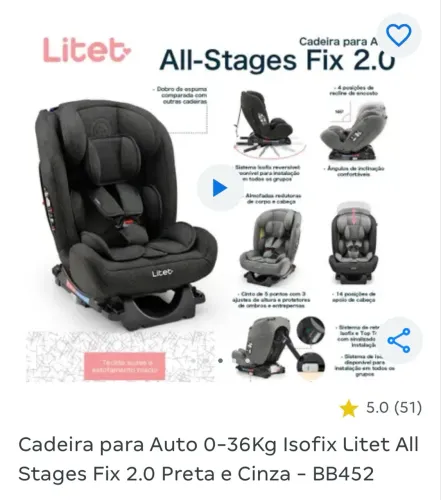 Cadeira para auto 0 - 36kg