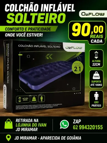 Colchão inflável solteiro