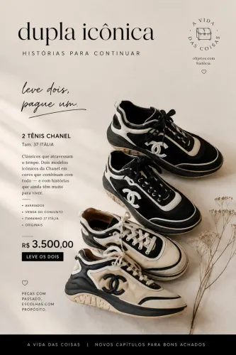 CHANEL CC LOW TOP - Dupla Icônica - Tam. 37 Itália