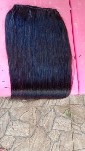 Cabelo humano 2 telas bem cheia só no ponto de colocar 70 cm