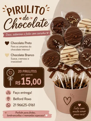 Pirulitos de Chocolate