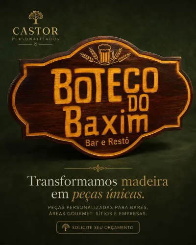 Placas entalhadas artesanalmente