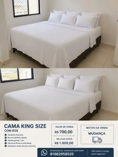 Cama King Size R$ 700,00