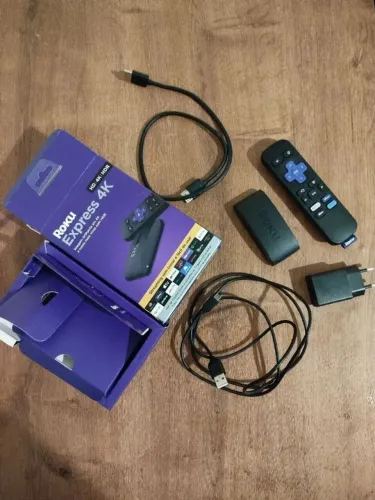 Roku Express full hd preto Usado ótimo estado tudo funcionando