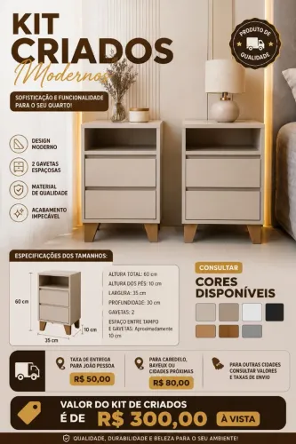Mesinhas de cabeceira (criados mudos)