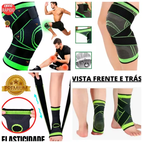 Super promoção Joelheira e tornozeleira de compreensão articulada