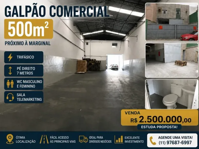 Galpão pra locação ou Venda, casa Verde. ótima localização.