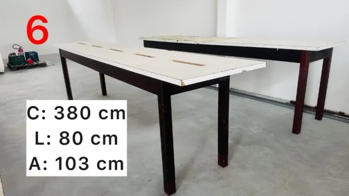 Mesa Comprida para Produção 380x80x103cm
