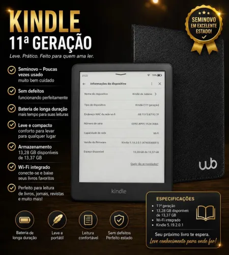 Kindle 11a. Geração - Impecável