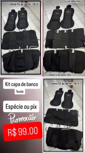 Capa de banco em tecido grosso 