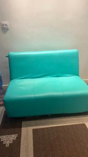 Vendo sofá cama, em couro, ótimo estado! 150,00