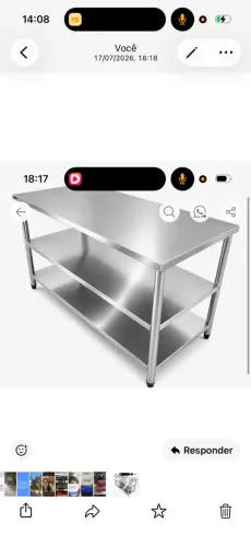 Vendo bancada mesa de inox na caixa . Nunca usada . Médica 120x50x90