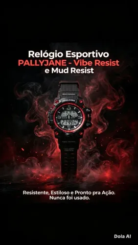 Relógio esportivo pallyjane novo - vibe resist e mud resist