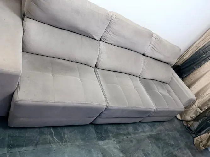 Sofá 2,90 retrátil cinza