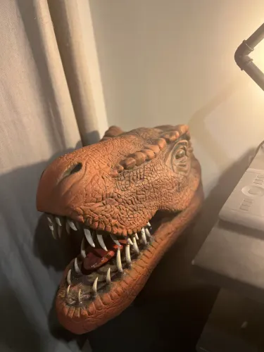 Tiranossauro Rex - Jurassic Park - estátua cabeça 