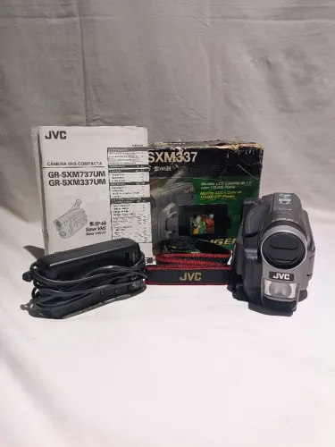 Filmadora JVC GR-SXM337 Super VHS-C + Caixa Original e Carregador (P/ Reparo/Peças)