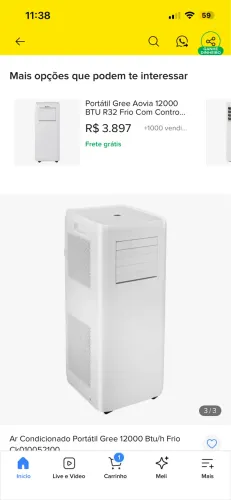 Ar condicionado portátil 12000BTU