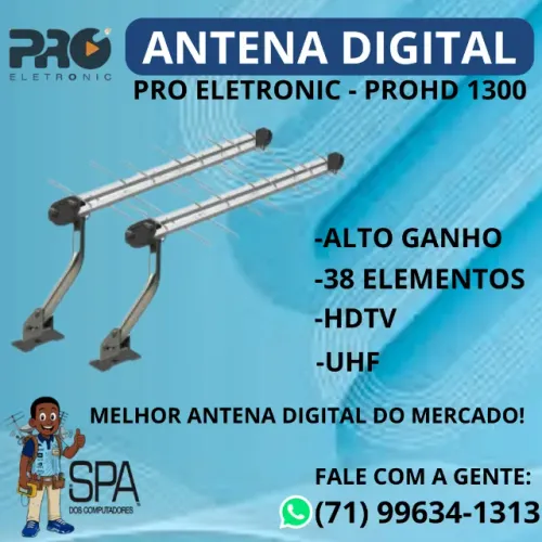 Antena digital ProEletronic PQ45-1300HD 38 elementos
