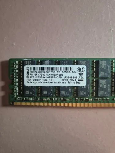 Memória Samsung 32GB DDR4 ECC REG RDIMM 2666MHz PC4-2133P M393A4K40BB0 Testada