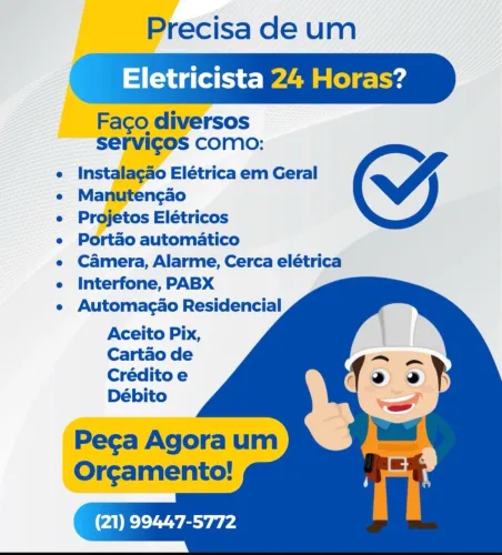Eletricista de emergência 24 horas, instalações elétricas