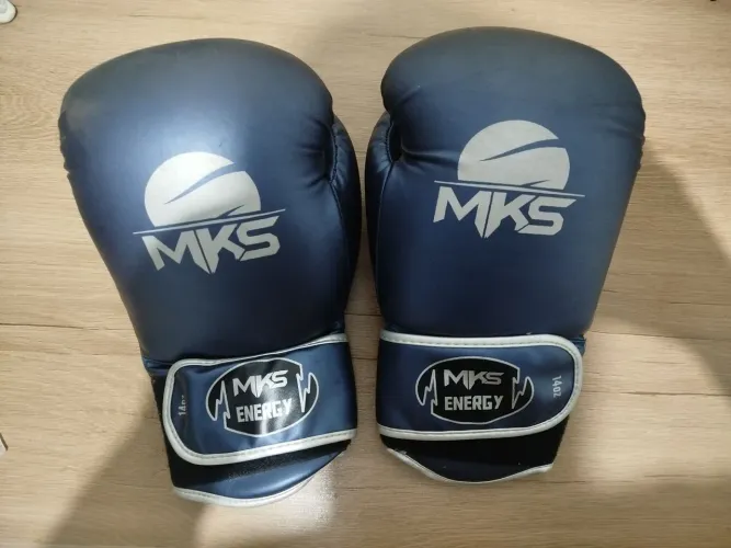 Luva de boxe mais energy metalic BLUE tamanho 14