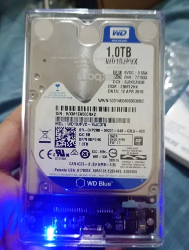 WD10JPVX 2016 azul 1TB 2,5 NOTEBOOK INTERNO SATA