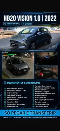 Hyundai HB20 Vision 1.0 Flex 12V MEC 2022