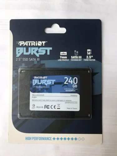 SSD Patriot Burst 240GB SATA III 2.5" - NOVO/LACRADO